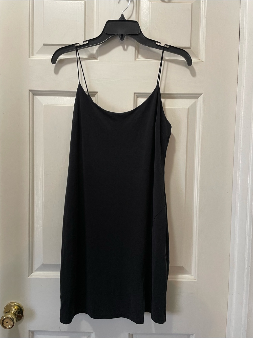 Urban Outfitters Classic Black Slip Dress with Spaghetti Straps size L